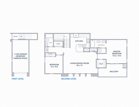 CasaLago Eastlake Apartments 2D Floor Plans T1